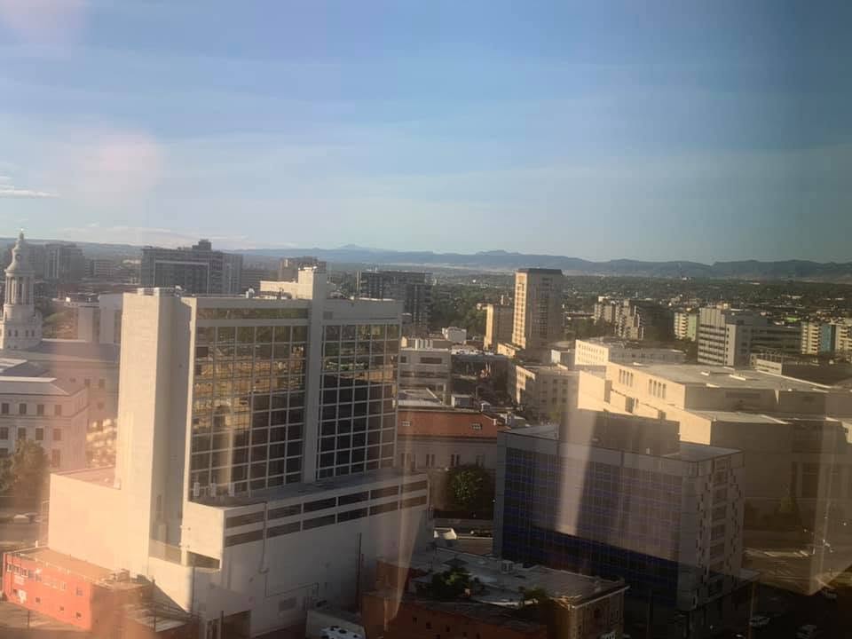 View from the hotel. Rockies in distance  (shared by Chris Kyrios)