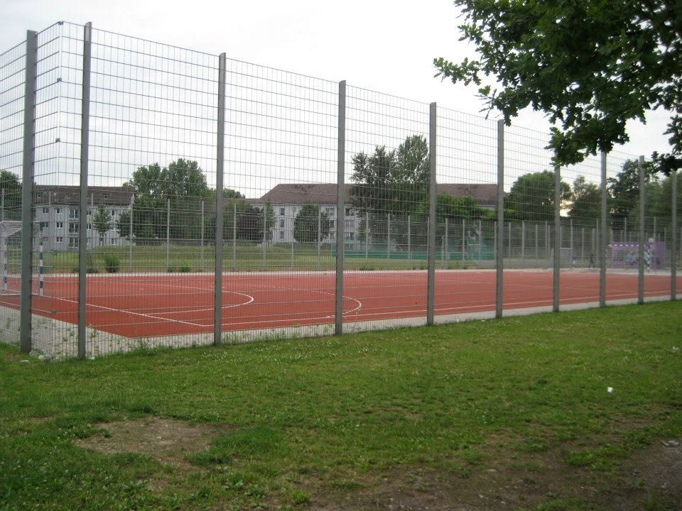 Tennis courts (now soccer) — — at Karlsruhe, Germany.  (shared by Tanja Sadowski