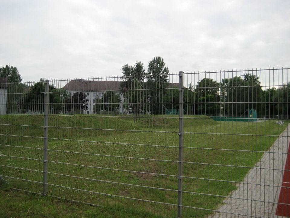 Soccer field (now rolling hills) — — at Karlsruhe, Germany.  (shared by Tanja Sa