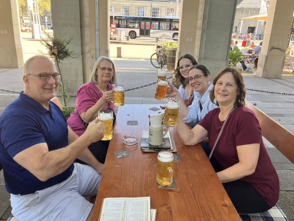 First beer when we got into Germany.  (shared by Bauman-Ruud Household)