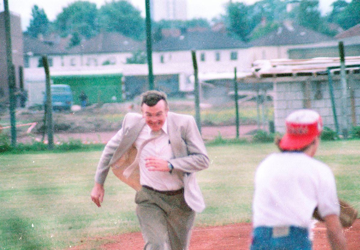 spring teachers-students softball game, Robert Soll  (shared by Patrick J Oleary
