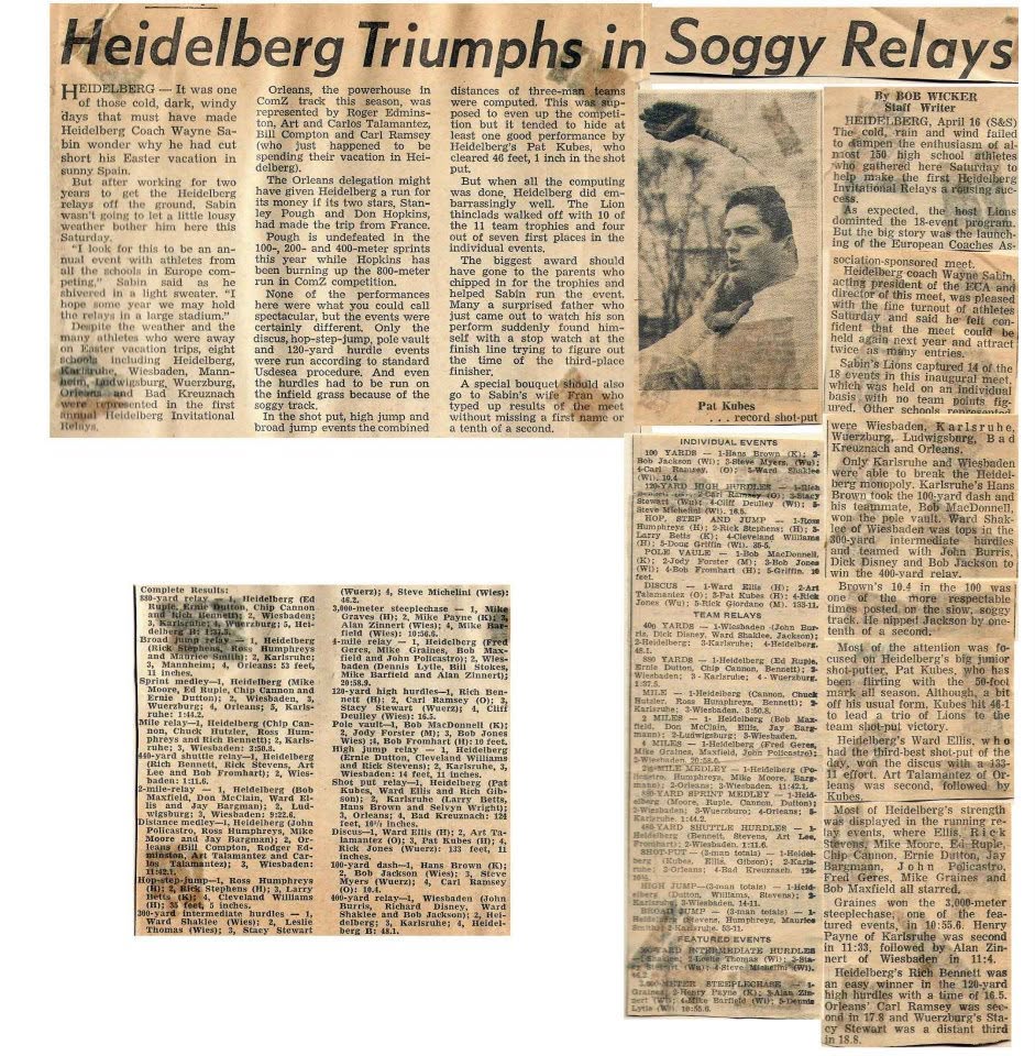 Regional Track Meet in 1966  (shared by Jack Lister)